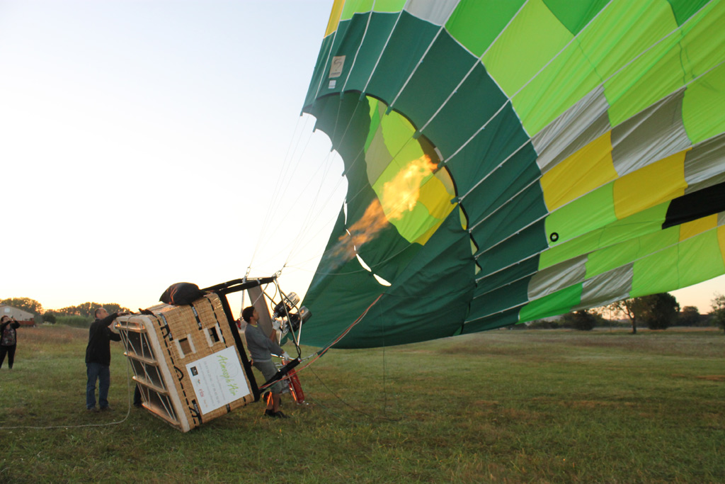 Gonflage du ballon Atmosph'Air
